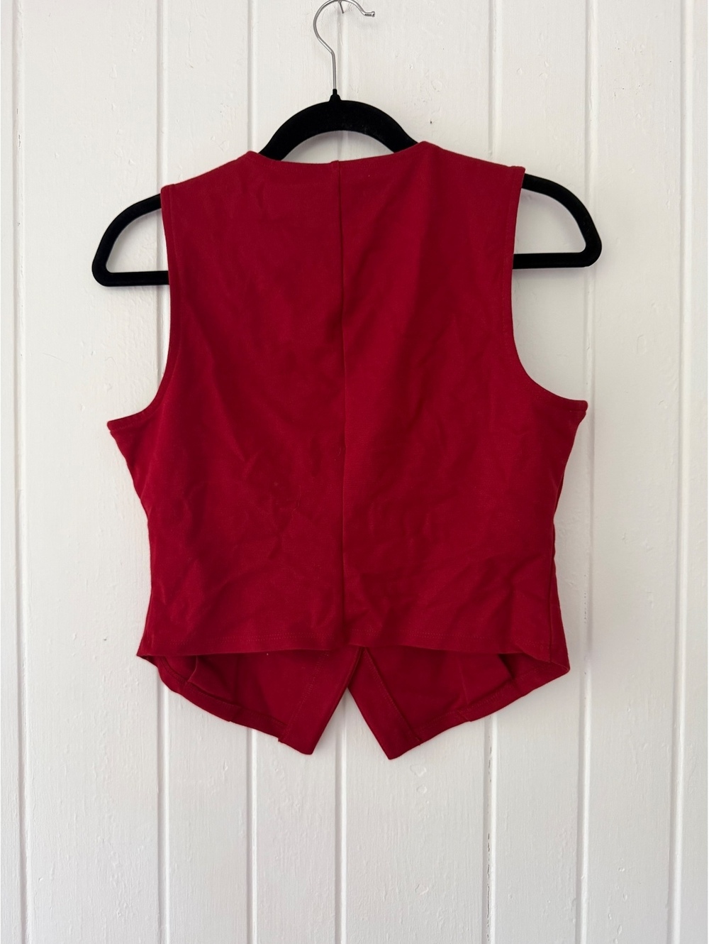 A New Day Women's Red Button-Up Vest Size Small Rayon Blend - Picture 3 of 6